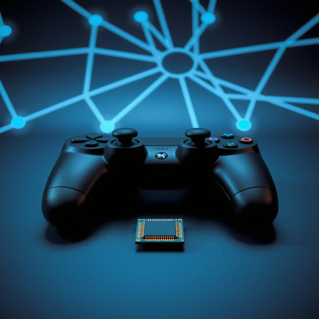 Digital network background pattern